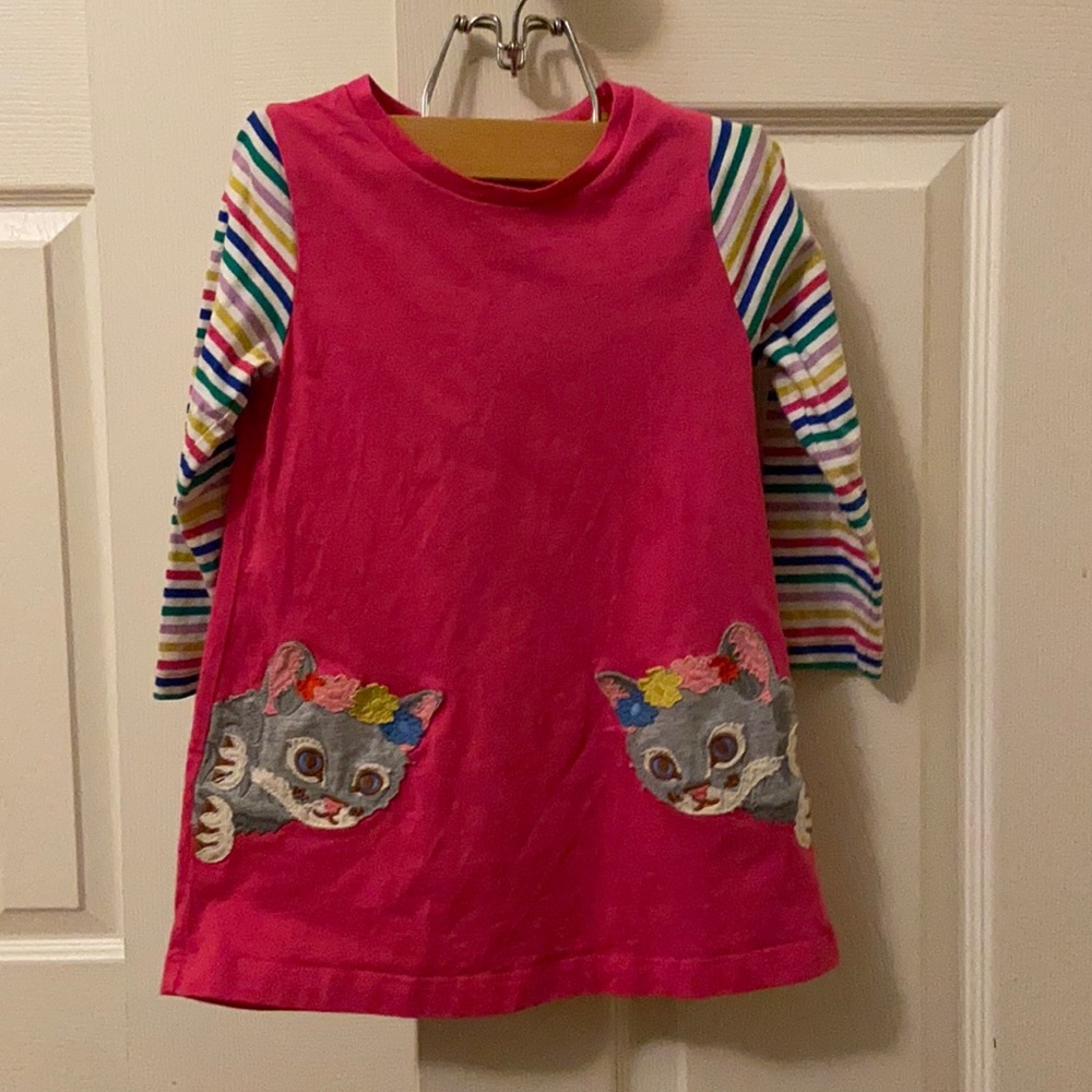 Mini Boden kitty appliqué dress